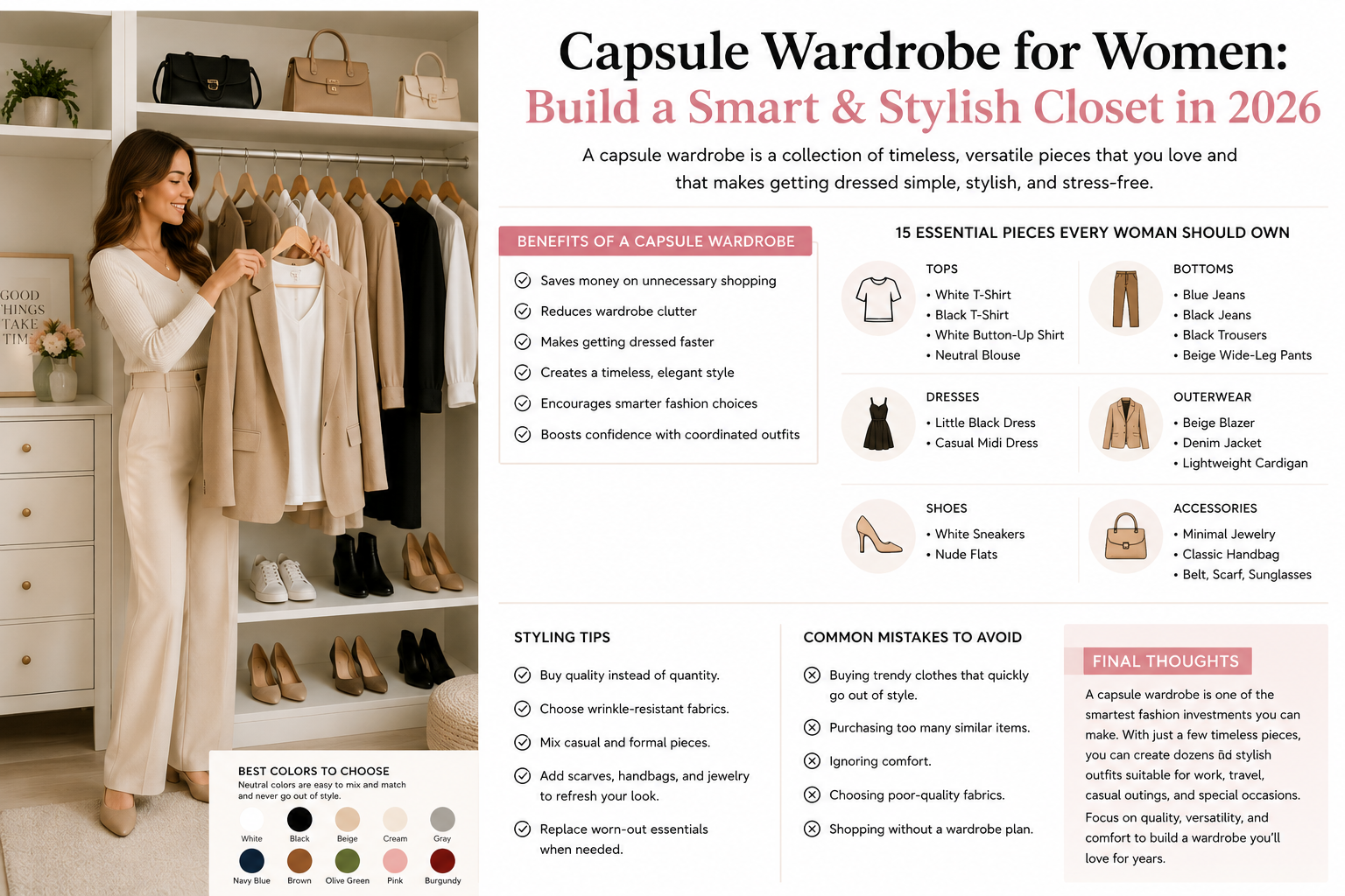 Capsule Wardrobe for Women: Build a Smart & Stylish Closet in 2026