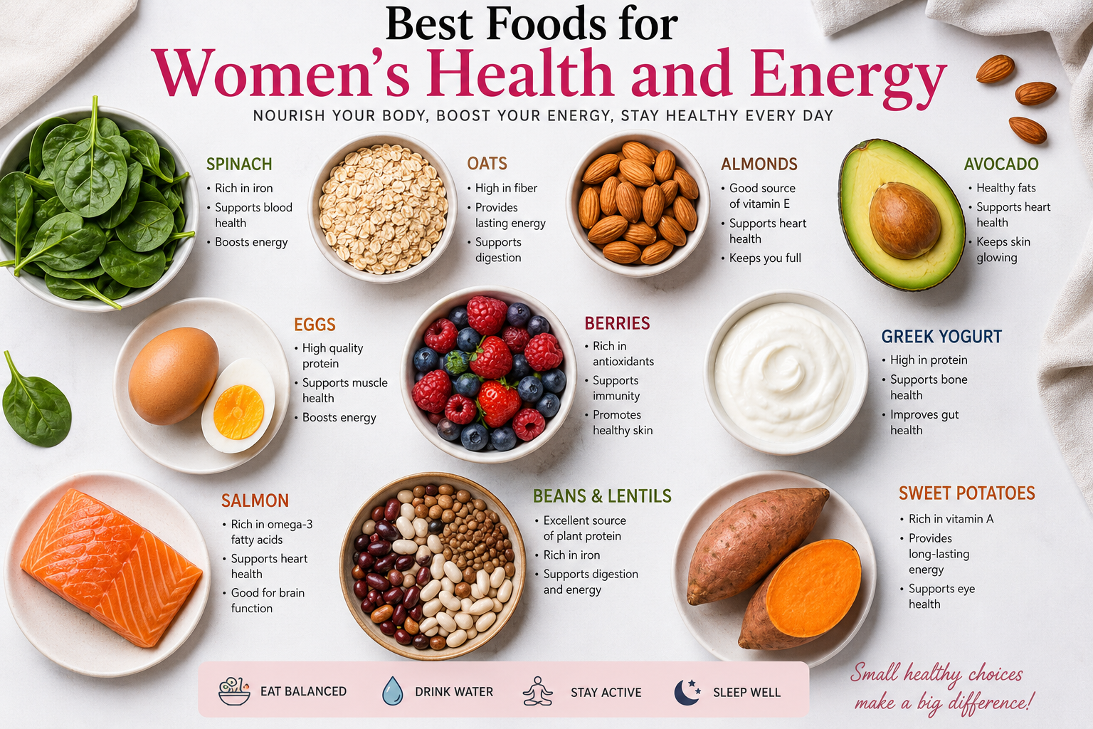 Best Foods for Women’s Health and Energy: A Complete Nutrition Guide (2026)