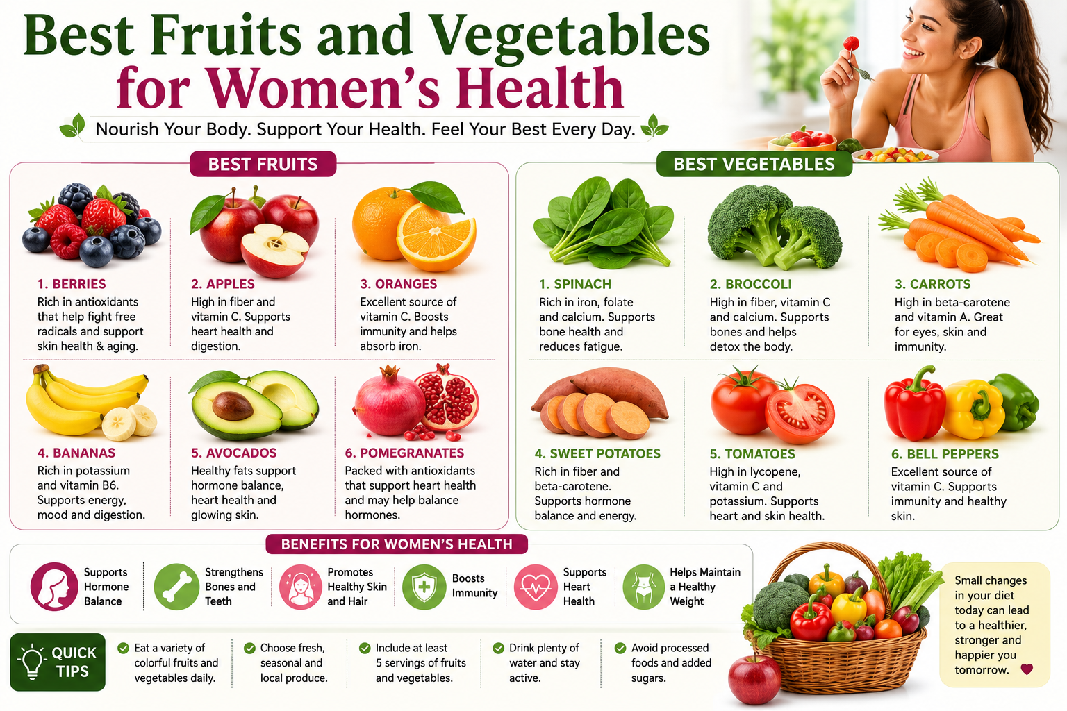 Best Fruits and Vegetables for Women’s Health