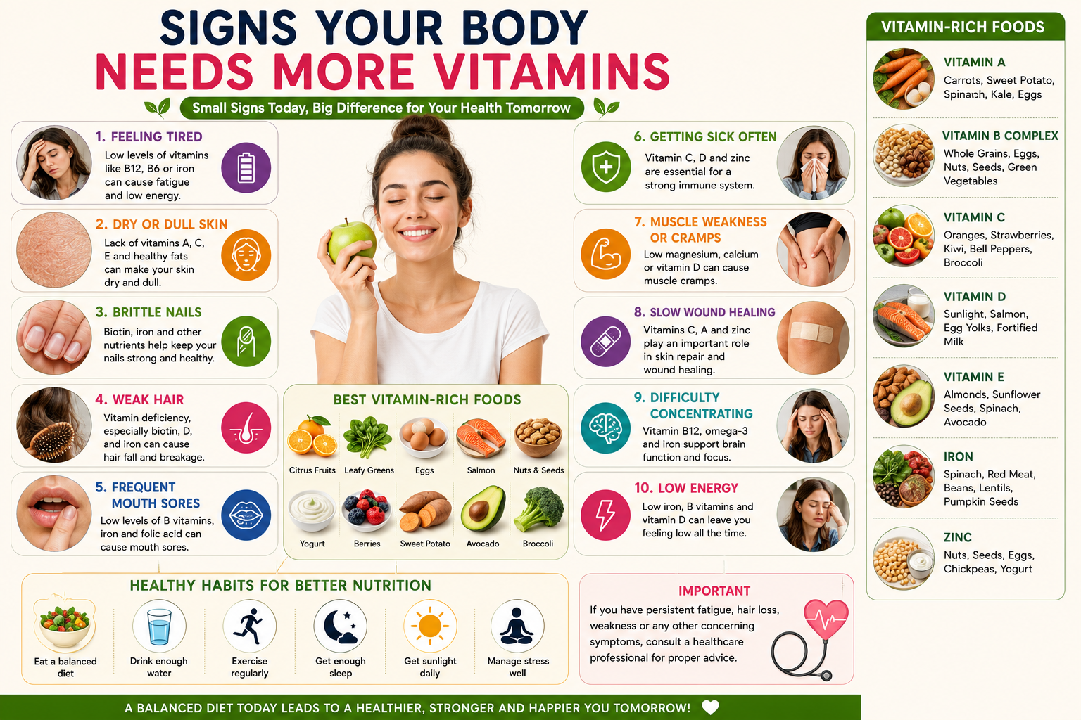 Signs Your Body Needs More Vitamins