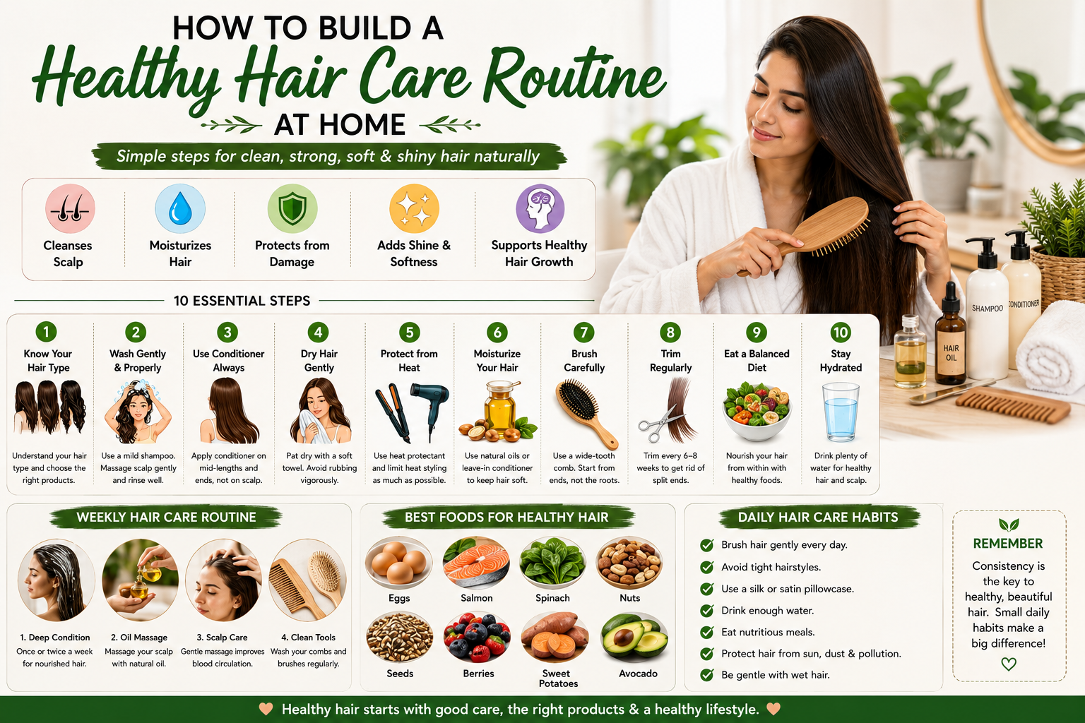 How to Build a Healthy Hair Care Routine at Home (Complete Guide 2026)