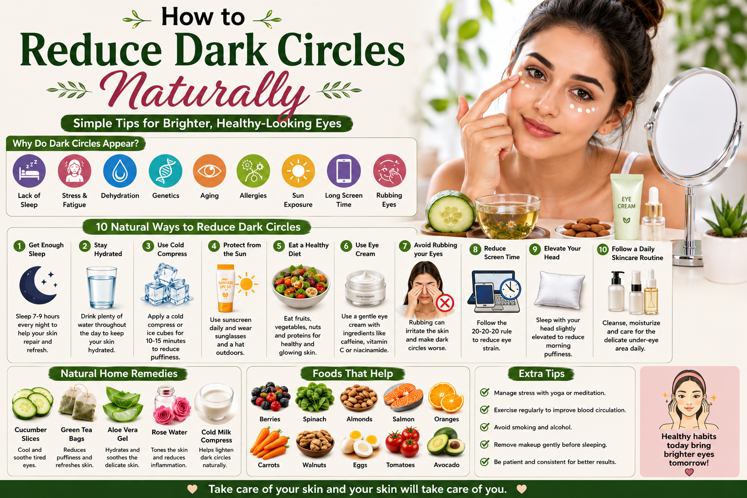 How to Reduce Dark Circles Naturally: Effective Home Tips for Brighter Eyes